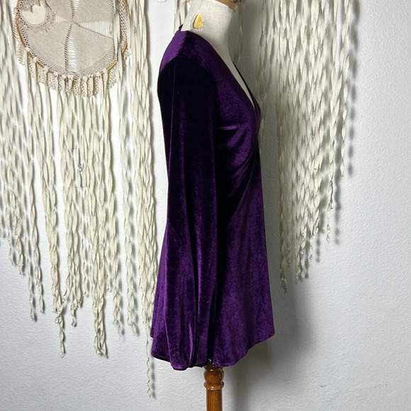 Tularosa Purple Velvet Long Sleeve Mini Dress size XS - Picture 6 of 11